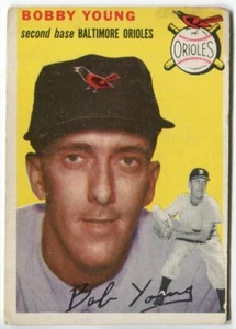 1954 Topps #8 Bobby Young Baltimore Orioles - Picture 1 of 2