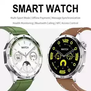 Smartwatch für Herren Damen NFC Bluetooth Anruf GPS Track, Herzfrequenz AMOLED Bildschirm - Bild 1 von 24