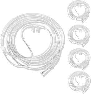 Soft Nasal Oxygen Cannula for Adult (5 Pack) - 7 Feet, Standard Connector, Kink  - Picture 1 of 12