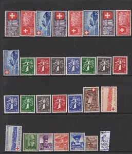 Switzerland 1939 Complete Year New Full Gum MNH - Picture 1 of 1