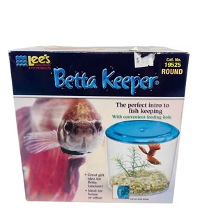 Lee's Aquarium and Pet Products Betta Keeper Round Orange Lid with feeding hole - Picture 1 of 5