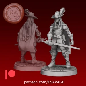Red Mage Fantasy Miniature Dungeons and Dragons Tabletop RPGs RolePlay - Picture 1 of 1