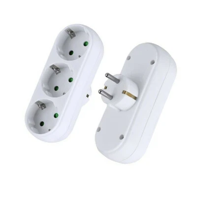 MARKENLOS Steckdose Schuko Steckdosenverteiler Steckdosenleiste Stecker Adapter EU 2024