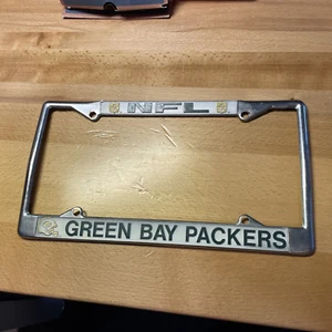 Vintage Metall Green Bay Packers Nummernschild Abdeckung - Bild 1 von 5