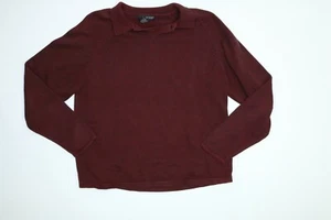 Mens Slates Red Collared Knit Sweater Large L EUC - Picture 1 of 5