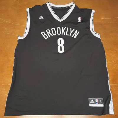 Brooklyn Nets Jersey Mens Large Black Deron Williams #8 NBA Adidas - Image 1 of 4