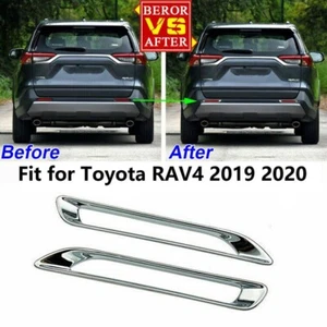 For Toyota RAV4 2019-2023 ABS Chrome Rear Fog Light Lamp Cover Trim Decoration - Picture 1 of 8