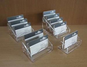 Porta biglietti da visita, 1, 2, 3 o 4 scomparti, espositore biglietti da visita, biglietti da visita - Foto 1 di 5