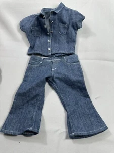 American Girl Doll 18” Vintage Pleasant Company Jeans Outfit - Picture 1 of 6