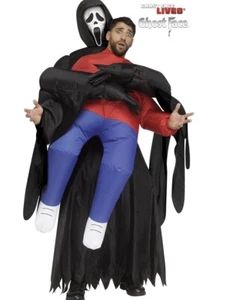 Scream Ghost Face Piggy Back Inflatable Costume Adult 1 Size Fits Most Fun World - Picture 1 of 5