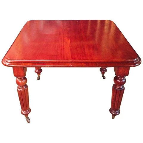 Q'Antique English Table Massive Mahogany Polished Circa 1850 Joseph Fitter Cover
