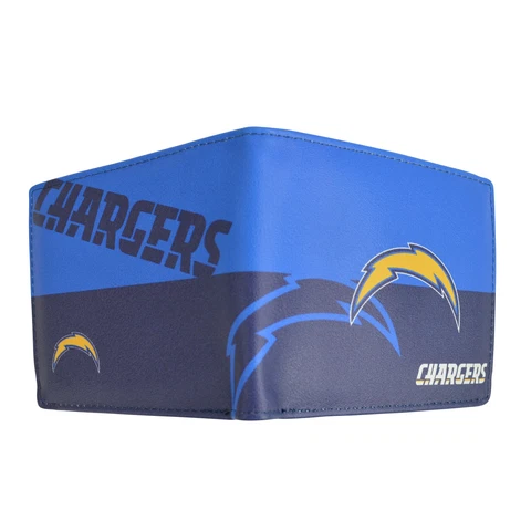 New Synthetic Leather Graphic Logo Bi-Fold Wallet - NFL Los Angeles Chargers Cover