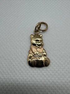 Winnie Puuh Bär Charm 14k Gelbgold Disney Cartoon Anhänger Charm - Bild 1 von 9