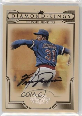 2008 Donruss Threads Diamond Kings Signatures /100 Fergie Jenkins Auto HOF - Image 1 of 2