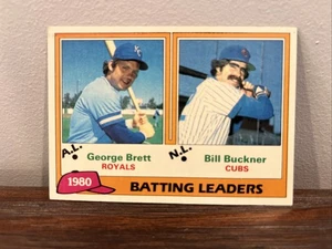 1981 Topps Baseball # 1 Batting Leaders 🔥 GEORGE BRETT / BILL BUCKNER MLB - Picture 1 of 3