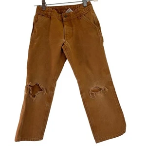 Carhartt Children's Dungaree Cotton Distressed Pants Size 8 - Picture 1 of 7
