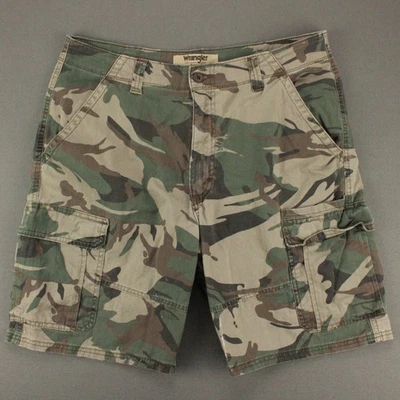 Pantalones Cortos Carga Wrangler Para Hombres 36 Verde Camuflaje Algodón Utilidad Exterior Informal Pantalones Cortos Foto 1 de 4