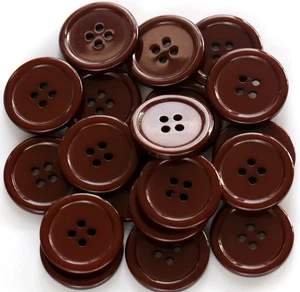 1 Inch (25mm) Brown Color Buttons for Sewing Flatback Button Sweater Sewing or C - Picture 1 of 12