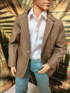 BQ-CHELTON – Beige Cotton Blazer for 12" 1/6 Scale Ken Dolls - Picture 1 of 10