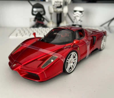 Ferrari Enzo Hot Wheels Whips 1:18 Die cast Model Car – Metallic Red New Boxed - Image 1 of 4
