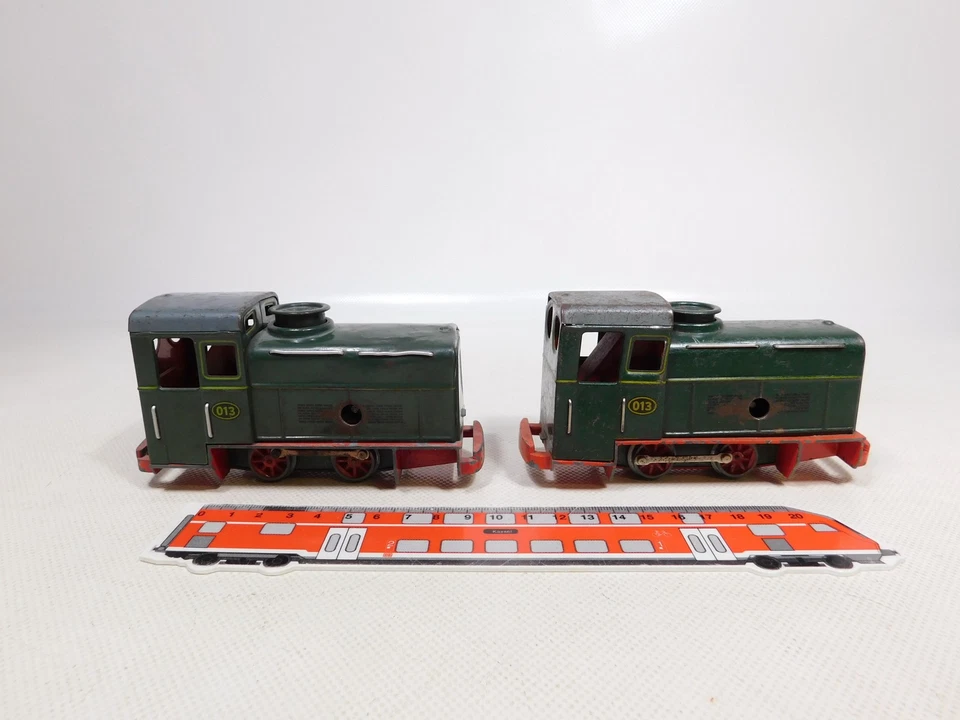 2x Biller Bahn Spur 0e Bastler Lok 1x DEFEKT 013 Made US Zone Germany #ED169-1 - Bild 1 von 4