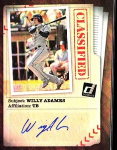Donruss Willy Adames Classified Auto 2020 🔥 Tampa Bay Rays Milwaukee Brewers  - Imagen 1 de 2