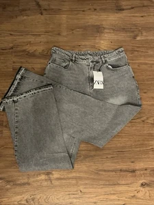 Gray Zara Flared Jeans Size L - Bild 1 von 4