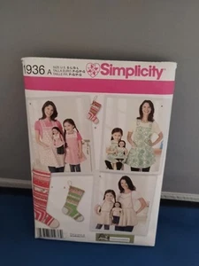Simplicity Pattern No 1936 Childs And Misses Aprons Sewing Pattern - Picture 1 of 4