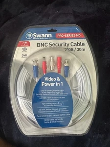 SWANN PRO SERIES HD BNC SECURITY CABLE 100FT / 30M HD VIDEO & POWER IN 1 - NEW!! - Picture 1 of 2