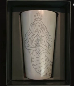 Starbucks 2021 Limited Edition 50 Years Ceramic Mermaid 12 oz Tumbler New - Picture 1 of 4