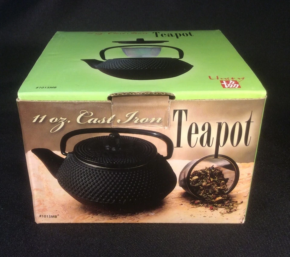 New! Unity Old Dutch Cast Iron Sapporo Teapot, 20-Ounce, Black w/ Steel Infuser - Image 1 of 4