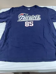 New England Patriots T-Shirt Mens 2XL Navy Chad Johnson Crewneck Short Sleeve - Picture 1 of 10