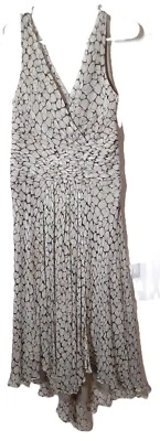 Vestido de seda para mujer Dressbarn talla 10, sin mangas, cierre de cremallera lateral, cuello en V Foto 1 de 4