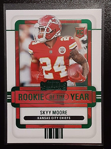 2022 Contenders Rookie of the Year RC Emerald Green Parallel #ROY-SMO Skyy Moore