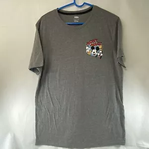 Disney Mickey Mouse Donald Duck Goofy T-Shirt Men's L Short Sleeve Old Navy Gray - Picture 1 of 4