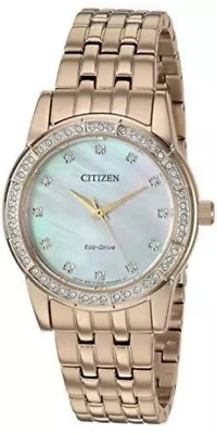 Citizen Silhouette Crystal White Mother of Pearl Dial Ladies Watch EM0773-54D - Image 1 of 3