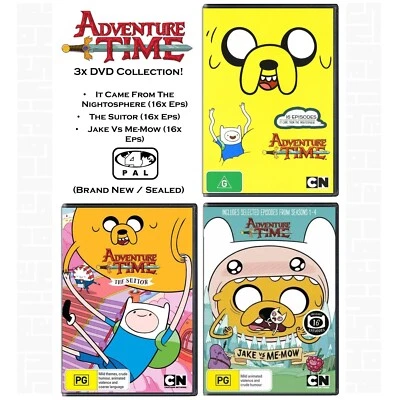 Adventure Time | 3x DVD Collection (3-Disc, PAL Region 4) Nightosphere, Suitor, - Image 1 of 4
