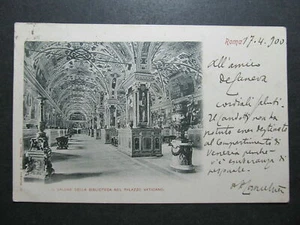 5280 Cartolina Postcard Il Salone della Biblioteca nel Palazzo Vaticano usata - Picture 1 of 1