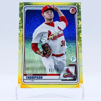 2020 Bowman 1st Edition Zack Thompson Yellow Foil /75 #BFE-6 - Image 1 of 2