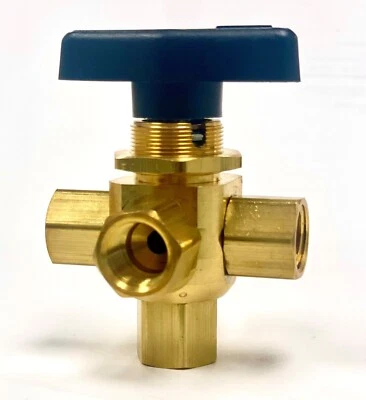5 WAY BALL VALVE  1/4" Female NPT Five sides Panel Mount L port audible "CLICK - Image 1 of 4