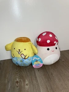 Squishmallow Sanrio 6” - 7" POMPOMPURIN Hello Kitty & Malcolm NWT kellytoy - Picture 1 of 4