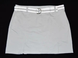 Damen-Skortrock Größe 16 IZOD GOLF sportlich grau Gürtel plissiert Tennis Activewear - Bild 1 von 7