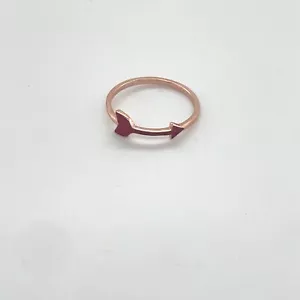 14K Enamel Yellow Gold Arrow Ring - Picture 1 of 2