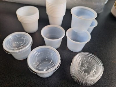 1 oz Small Jelly Gelatin Shot Disposable Clear Plastic Portion Cups - Image 1 of 3