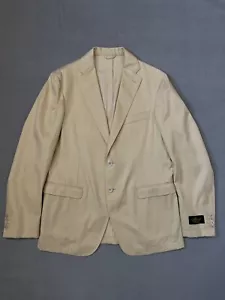 NWT Belvest Yellow Silk/Cotton Blazer Sport Jacket Made In Italy Mens Size 40R - Picture 1 of 19