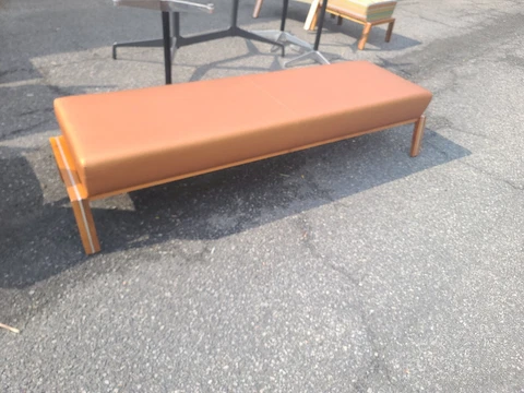 Mid Century Modern Danish  Teak  Bench Denmark  Scandinavian Cover