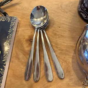 4 cucharas de sopa vintage plateadas Elkington de 7,25" - Imagen 1 de 4