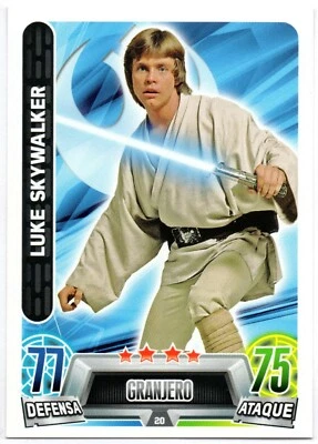 LUKE SKYWALWER #20 HEROES Y VILLANOS CROMO STAR WARS 2016 TOPPS - Imagen 1 de 2