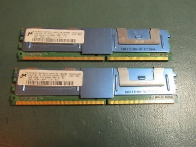 Micron MT18HTF12872FDY 2 X 1GB PC2-5300F 667MHz ECC Server Memory - Image 1 of 4