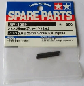 Tamiya 2,6x25mm Schraubstifte (2 Stück) NEU 51099 TB-Evolution IV TB Evo - Bild 1 von 1